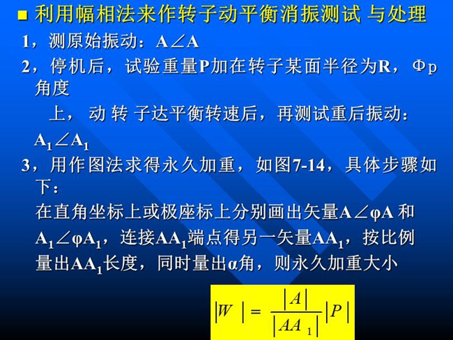 利用幅相法来作转子动平衡消振测试与处理